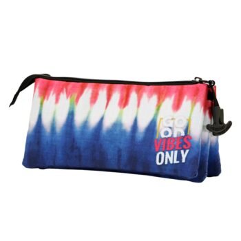 Estuche Portatodo Triple ECO Good Vibes Denim - Oh My Pop