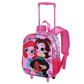 Mochila 3D con Ruedas Pequeña Flowers - Disney